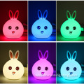 Touch Sensor Soft Silicone Bunny Led Lamp Light